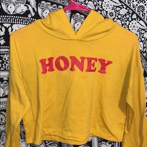 honey cropped hoodie